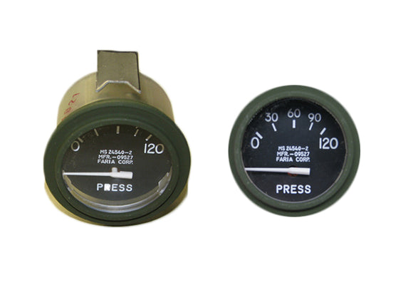 Oil Pressure Gauge 0-120 PSI, MS24540-2 