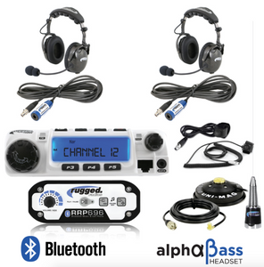 RRP696 2-Place Intercom with 60 Watt Radio and AlphaBass Headsets