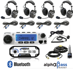 RRP696 4-Place Intercom with 60 Watt Radio and AlphaBass Headsets